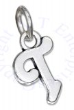 Scrolled Letter T Charm