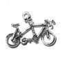 Sterling Silver 3D Tandem Bicycle Charm