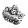 Sterling Silver 3D Tank Charm