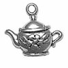 Teapot With Flower Decoration Charm