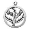 Thistle Flower In A Ring Or Circle Charm