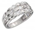 3 Row Scattered Cubic Zirconia Ring