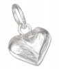 Small Etched Heart Charm