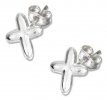 Small Christian Religious Cross Post Earrings