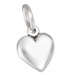 Small Slightly Curved Heart Charm