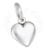 Small Slightly Curved Heart Charm