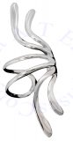 Left Or Right Sterling Silver Pierceless Top And Bottom Wave Ear Cuff