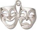 3D Comedy And Tragedy Theater Actor Mask Charm