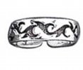 Sterling Silver Men's Tribal Design Adjustable Toe Ring