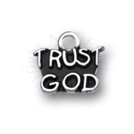 Trust God Message Charm - Click Image to Close