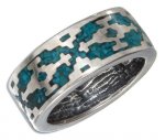 Unisex Turquoise Aztec Ring