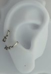Nonpiercing Twisted Rope Over Round Band Ear Cuff