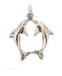 Two Kissing Dolphins Charm
