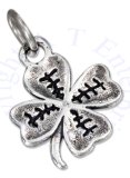 Two Sided Four Leaf Clover Charm