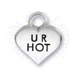 U R HOT Valentines Candy Heart Charm