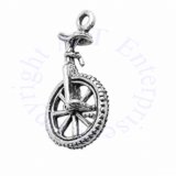 3D One Wheeled Bicycle Unicycle Charm