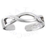Unique Good Luck Crossed Lines Adjustable Toe Ring