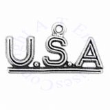 Abbreviated United States Of America USA Charm