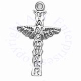 Vancouver Cross With Wings Charm
