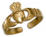 Gold Vermeil Claddagh Toe Ring