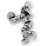 3D Female Volleyball Player Bumping Ball Charm