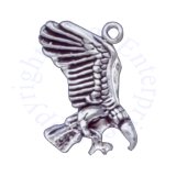 3D Eating Vulture Charm With Wings Raised