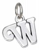 Scrolled Letter W Charm