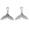 Whale Tail Fluke Post Earrings