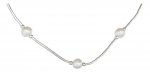 Freshwater Pearls White Liquid Silver Choker Necklace