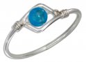 Wire Ring Turquoise Bead