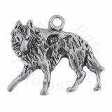 Wolf Facing Left On The Hunt Charm