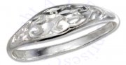 Open Scroll Dome Ring