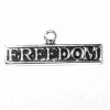 Word Freedom Raised And In All Capital Letters Charm