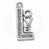 Word Love With Large Decorated L With OVE on Side Charm
