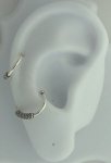 Nonpiercing Wound Rope Over Round Band Ear Cuff