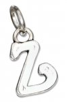 Scrolled Letter Z Charm