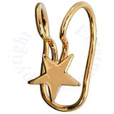 14k Gold Vermeil Star Outer Upper Ear Ear Cuff