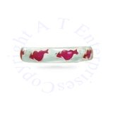 Red Enameled Arrow And Heart Thin Band Adjustable Toe Ring