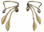 Gold Vermeil Pierceless Left Right Ear Cuff Wrap Earrings Set With Two