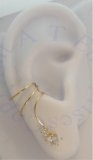 Right Only Vermeil Round And Heart Shaped Cubic Zirconia Ear Cuff Wrap