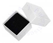 Small Square White Cardboard Ring Jewelry Gift Box