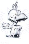 Silver PLATED Peanuts Snoopy Flying Ace Versus Red Barron Charm
