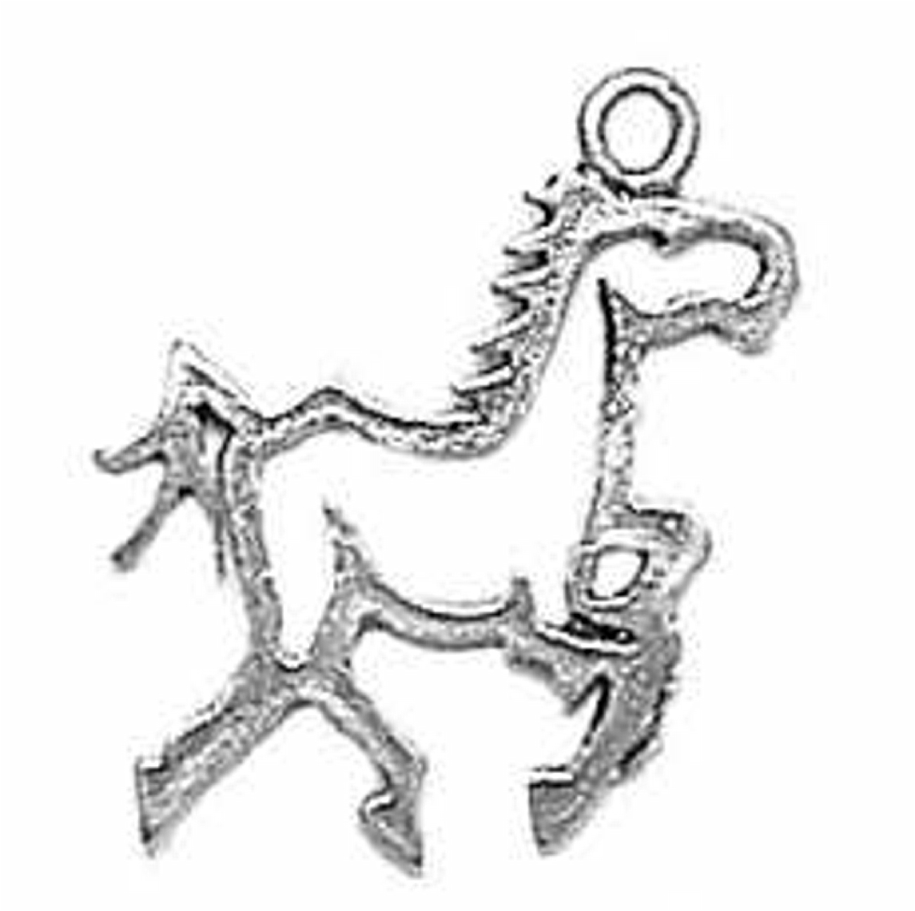 Small Cutout Silhoutte Running Horse Charm Small Cutout Silhoutte Running Horse Charm