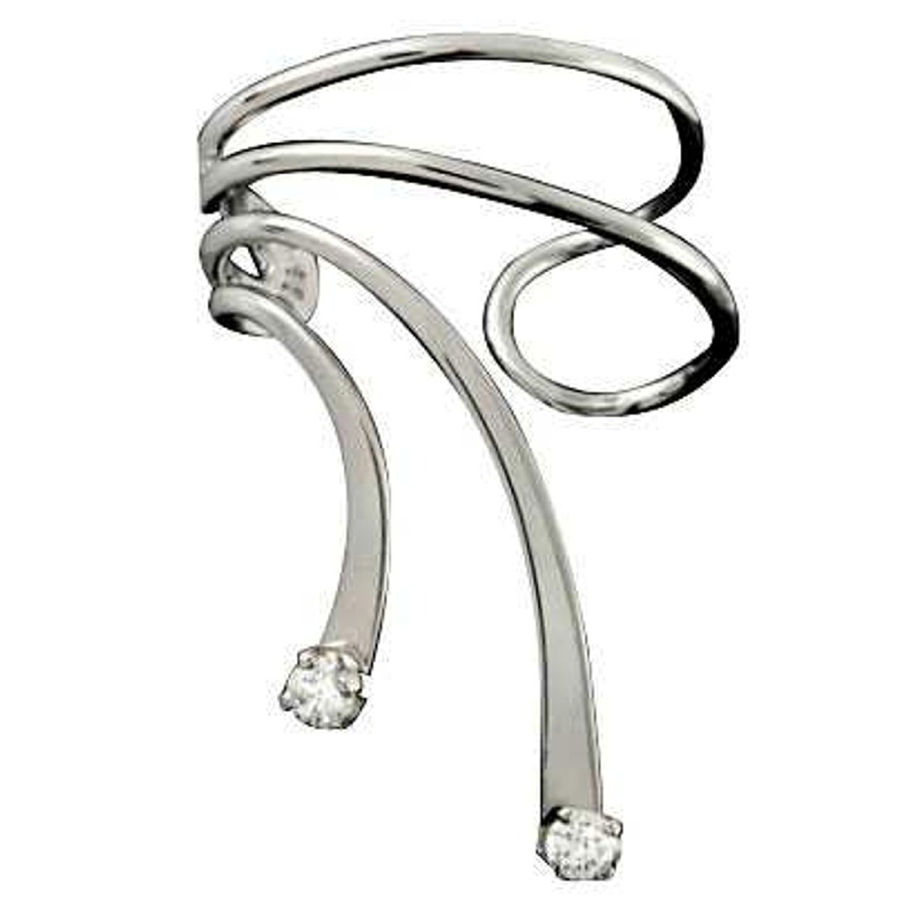 Left Only Cubic Zirconia Short Wave Ear Cuff Left Only Cubic Zirconia Short Wave Ear Cuff