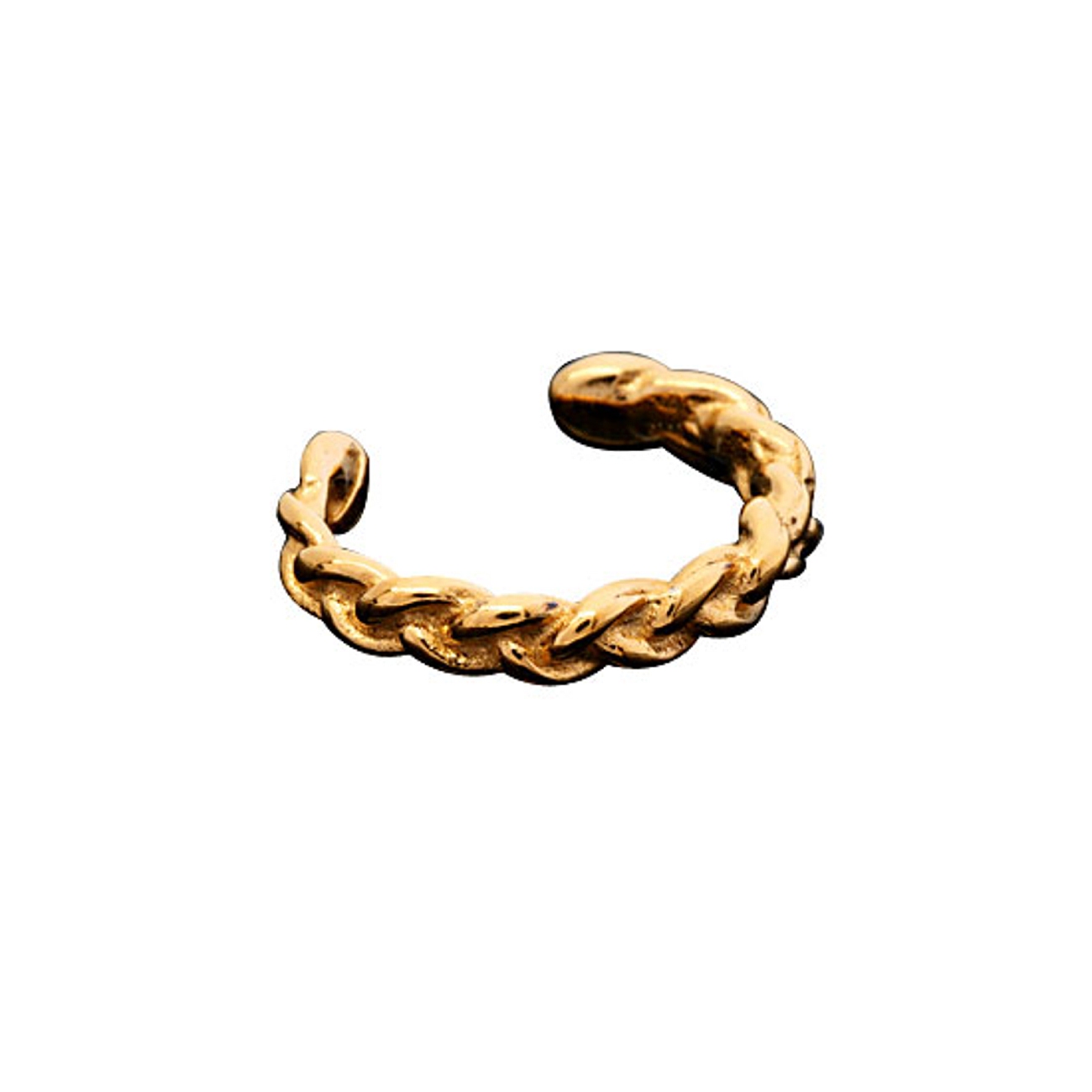 Gold Vermeil Left Or Right Small Braided Band Outer Ear Cuff Gold Vermeil Left Or Right Small Braided Band Outer Ear Cuff