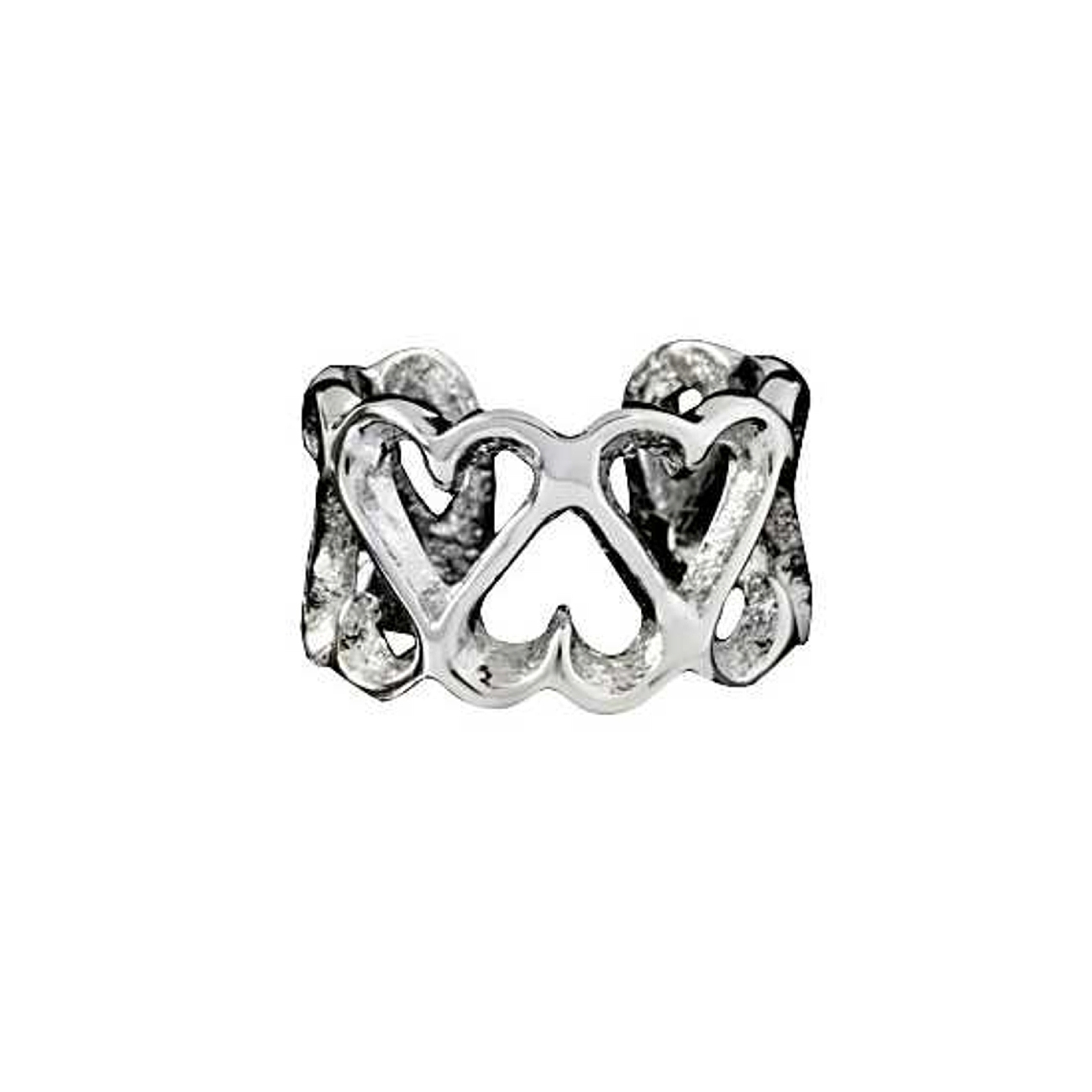 Single Pierceless Open Heart Band Ear Cuff Single Pierceless Open Heart Band Ear Cuff