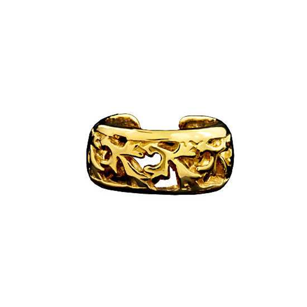 Left Or Right Gold Vermeil Pierceless Open Leaf Band Ear Cuff Left Or Right Gold Vermeil Pierceless Open Leaf Band Ear Cuff