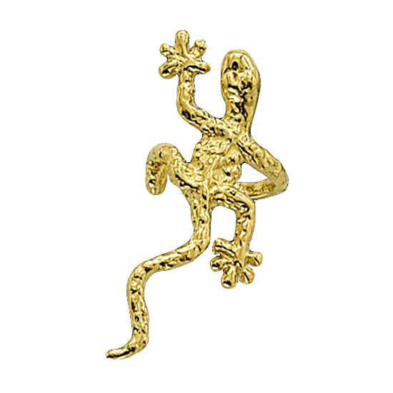 14k Gold Vermeil Left Only Gecko Lizard Ear Cuff Wrap 14k Gold Vermeil Left Only Gecko Lizard Ear Cuff Wrap