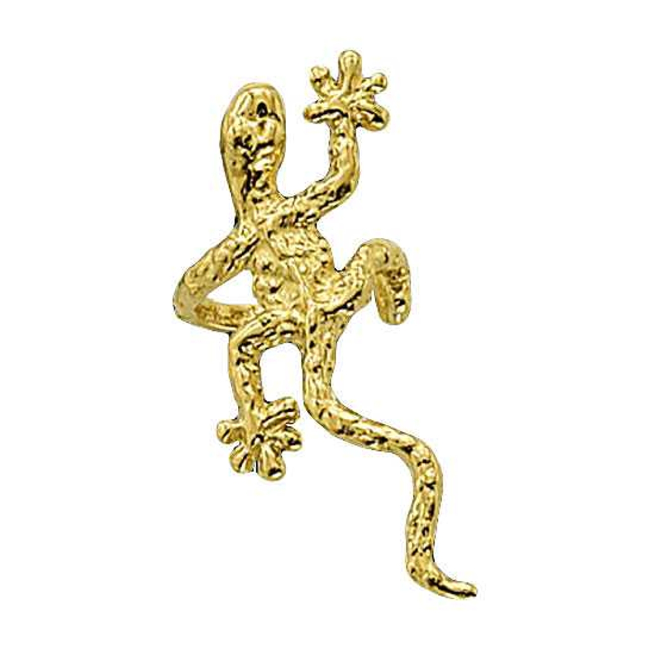 14k Gold Vermeil Right Only Gecko Lizard Ear Cuff Wrap 14k Gold Vermeil Right Only Gecko Lizard Ear Cuff Wrap