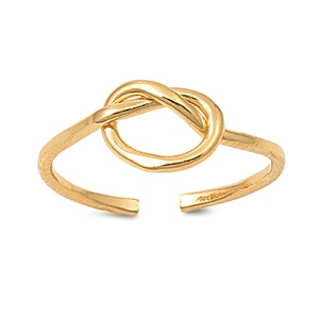 Adjustable Gold Vermeil Love Knot Wire Toe Ring Adjustable Gold Vermeil Love Knot Wire Toe Ring